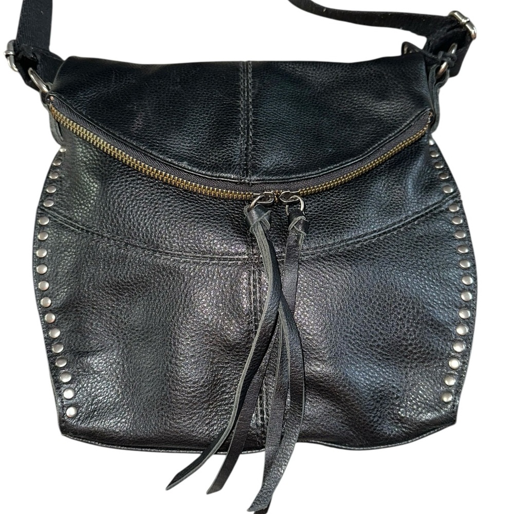 The Sak Silverlake Black Leather Silver Stud Studded Bag Purse Crossbody - Picture 3 of 15
